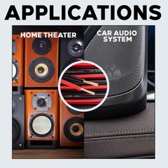 Speaker Zip Wire Primary Bonded Red & Black Cable Stranded Car Audio Automotive