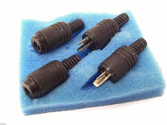 B&O 2 pin Din Male & Female Plugs Speaker Connector Screw Terminals German Made