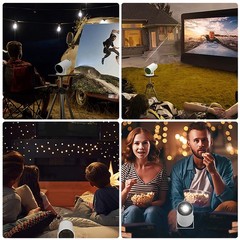 4K Mini Projector Android LED 1080P WiFi Bluetooth HD Portable Home Theater HDMI