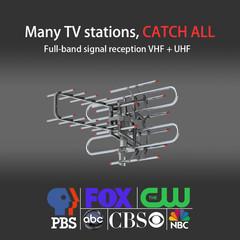 980Mile Outdoor TV Antenna Motorized Amplified V/UHF HDTV 1080P 4K Home Apartmet