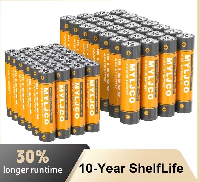 AA & AAA Alkaline High-Performance Batteries, 1.5 Volt, 10-Year Shelf Life