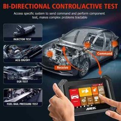 ANCEL V6 Pro OBD2 Scanner Car Diagnostic Tool K-ey Fob Programming Bidirectional