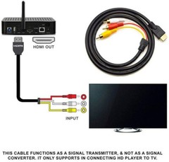 1080P HDMI Male To 3 RCA Video Audio AV Component Converter Adapter Cable HDTV~