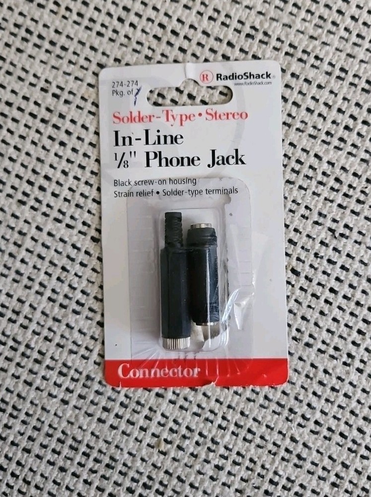 1/8 inch 3.5mm Stereo Coupler & In Line 1/8″ Stereo Phone Jack Radio Shack