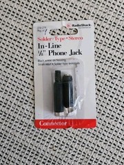 1/8 inch 3.5mm Stereo Coupler & In Line 1/8″ Stereo Phone Jack Radio Shack