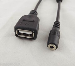 USB 2.0 A Female To 2.5×0.7mm Female DC Tip Power Adapter Converter Cord Cable