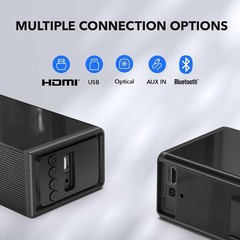 Versatile 60W Compact Soundbar with Night Mode & Dynamic EQ – Perfect for TV