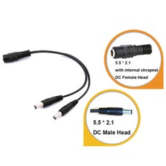 10-Pack DC Power Splitter Cable Cord Adapter 1:2 CCTV Security Camera DVR LED
