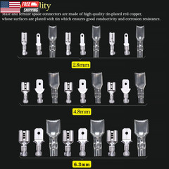 /50Pcs Nylon Spade Connectors Kit 22-10 Gauge Male and Female Wire Spade Termina