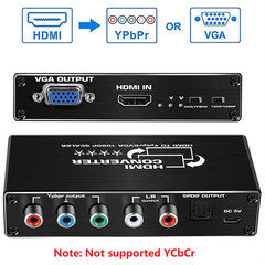 New 1080P HDMI to RGB Ypbpr Component Video Audio Scaler Converter Adapter