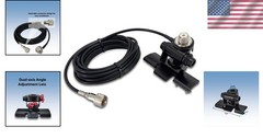 Car CB Antenna Mount Bracket 5.5 in Stainless Steel Clamp Base with 20ft RG58…
