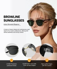 NSSIW Sunglasses Men Polarized Sunglasses-for-Men: Tortoise Gold/Dark Green