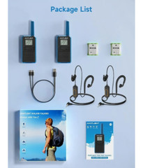 2 Pack Set Long Range Walkie Talkie Two Way Radio Charge Waterproof Best