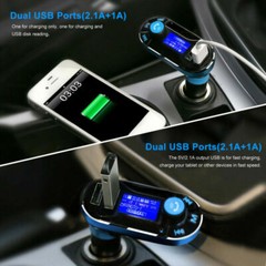 Car Wireless FM Transmitter MP3 Player Aux Kit 2 USB Charger Hands-Free w/Remote