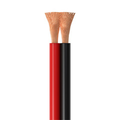 25ft Speaker Cable 14AWG CL3 Rated Bulk In Wall Audio Wire 14/2 Gauge Black/Red