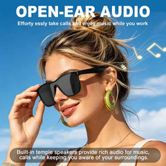 AI Smart Glasses, Polarized Bluetooth Sunglasses for Men Women | Real-Time Trans