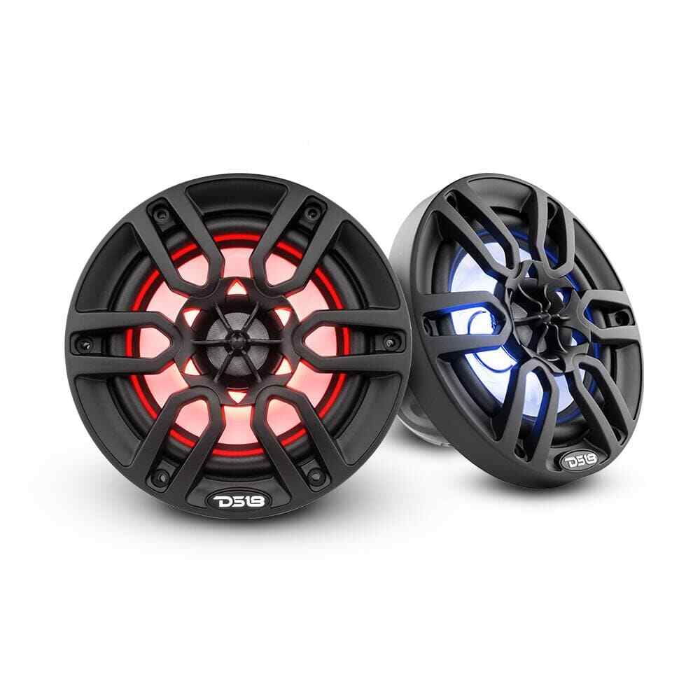 DS18 NXL-6BK 6.5″ 2-WAY MARINE SPEAKERS RGB LED LIGHTS 300W Max 4 Ohm