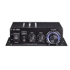 New 12V 2.0 Channel AK280 Mini Stereo Digital Amplifier Home/Car Speaker