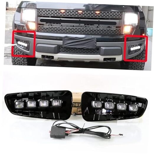 LED Fog Lights Assemblies Fit for Raptor SVT F150 2009-2014 DRL daytime