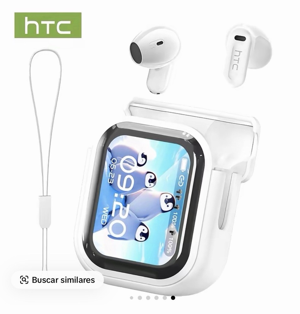 HTC NE20 Bluetooth 6.0 In-Ear Earbuds Adaptive ANC Active EQ White IPX5