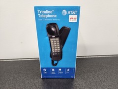 AT&T 210 Trimline Black Corded Phone with 13 Number Memory ~ Brand New Sealed