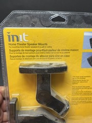 INIT Home Theater Speaker Mounts NT-SWM2B, Black, Mount to Wall or Ceiling, New