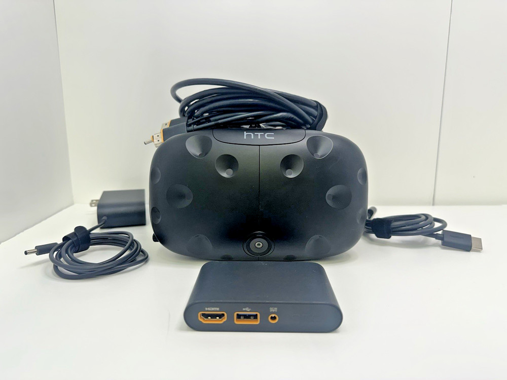 HTC Vive Virtual Reality Headset Only with Link Box and Cables – Replacment Unit