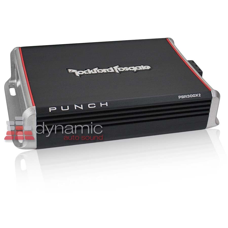 RockFord Fosgate PBR300X2 Class BR 2-Ch. Punch Boosted Rail Amplifier 300W Amp