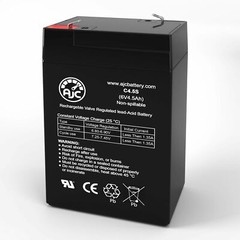 AJC Battery Compatible with Leoch LP6-4.5 6V 4.5Ah Sealed Lead Acid Battery