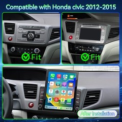 Car Stereo Radio Compatible with Honda Civic 2012 2013 2014 2015,Android 15