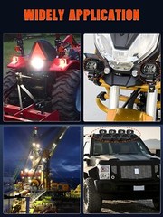 2pcs 4″Inch LED Work Lights Bar Flood Driving Fog Pods OffRoad ATV UTV SUV Truck