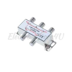 4 Way TV Splitter 5-2300 MHz Coax Cable Adapter for RG59 RG6 HDTV Satellite