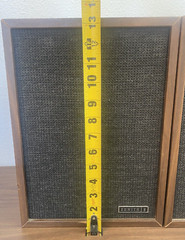 1960s Zenith Wood Wooden 13″ x 10″ x 8″ Book Shelf Speakers Works