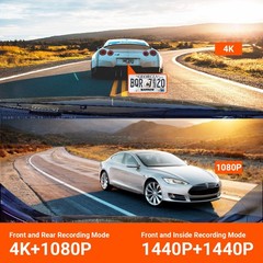 Vantrue N4 3 Channel 4K Dash Cam, 24 Hours Parking Mode, Support 512GB Max, USA