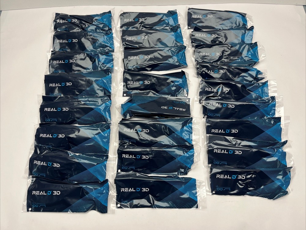 OFFICIAL RealD 3D Adult Passive Polarized 3D Glasses – Lot Of 25 Brand New