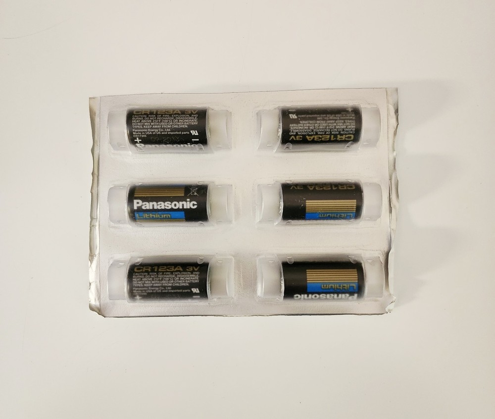 Panasonic Gold/Blue CR123A Lithium Battery 3V – 6, 12, or 24 pack