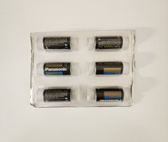 Panasonic Gold/Blue CR123A Lithium Battery 3V – 6, 12, or 24 pack