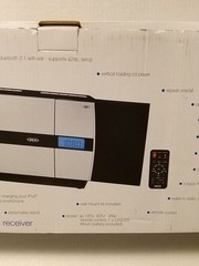 Jensen Bluetooth Wall-Mountable Music System CD Player FM Radio JBS-225 Open Box