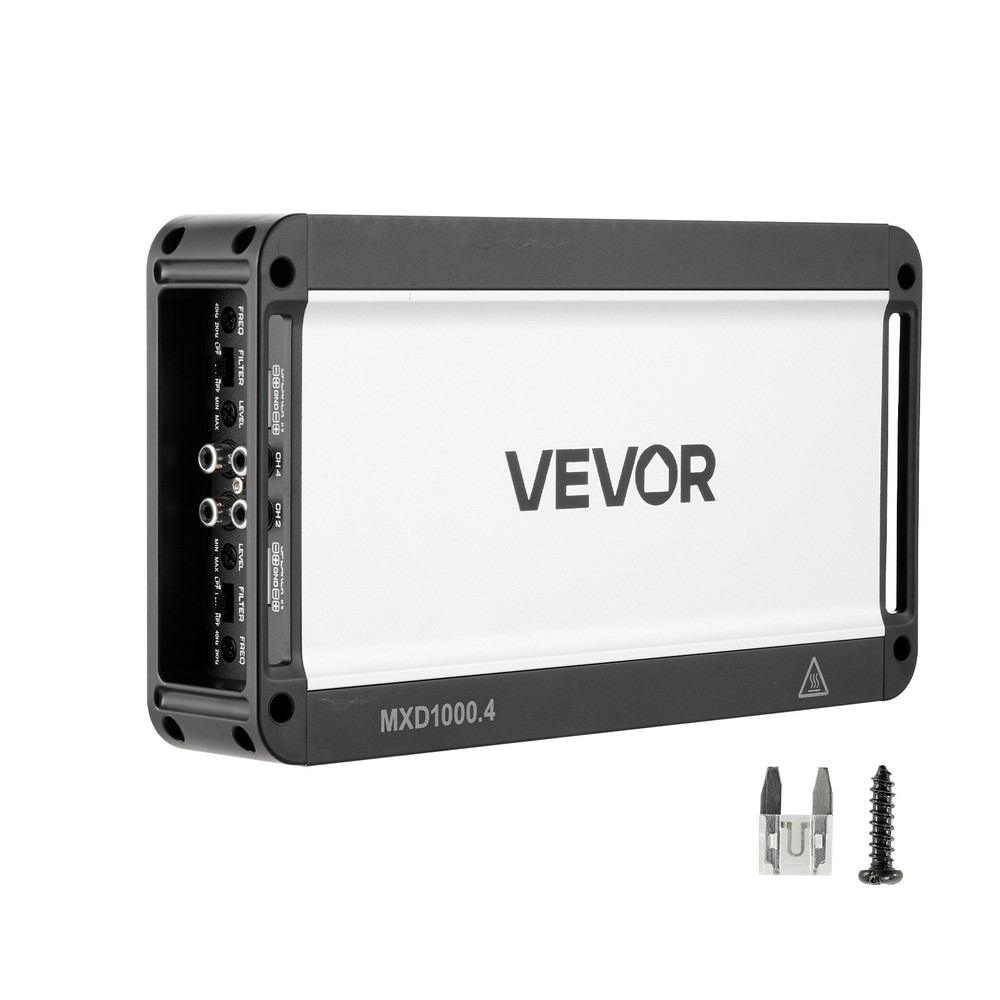 VEVOR Car Audio Amplifier Car Amplifier 4-Channel Class D Max. 4x500W at 4 Ohms