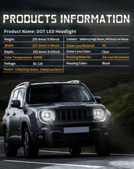 For Jeep Renegade 2015 2016 2017 2018 FULL LED Projector Headlamps DRL LH+RH