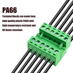 5 PCS 6 Pin 5.08mm Pitch Pluggable Mount Screw Terminal Block Connector Plug