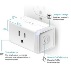 TP-Link Kasa HS103P3 Smart WiFi Plug Alexa Google Home Outlet 15A White 3 Pack