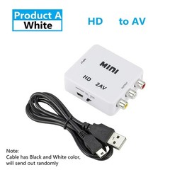 HDMI-compatible To AV RCA Converter Box Adapter HDTV to AV/CVSB L/R Video Full