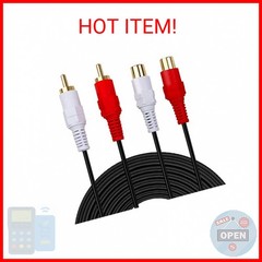 Vrllinking 2 RCA Cable,Gold Plated 2 RCA Male to Female Stereo Audio Extension C