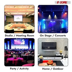 5 Core Speaker Stand Adjustable 31 to 36″ PA DJ Tripod Heavy Duty w 35mm Mount