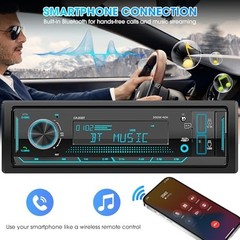 Marine Bluetooth Stereo Single DIN 300W 4x75W AM FM Radio USB Fast Charge