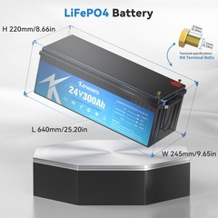 LiFePO4 24V 100Ah Lithium Battery BMS Solar Off Grid Marine Boat Trolling Motor