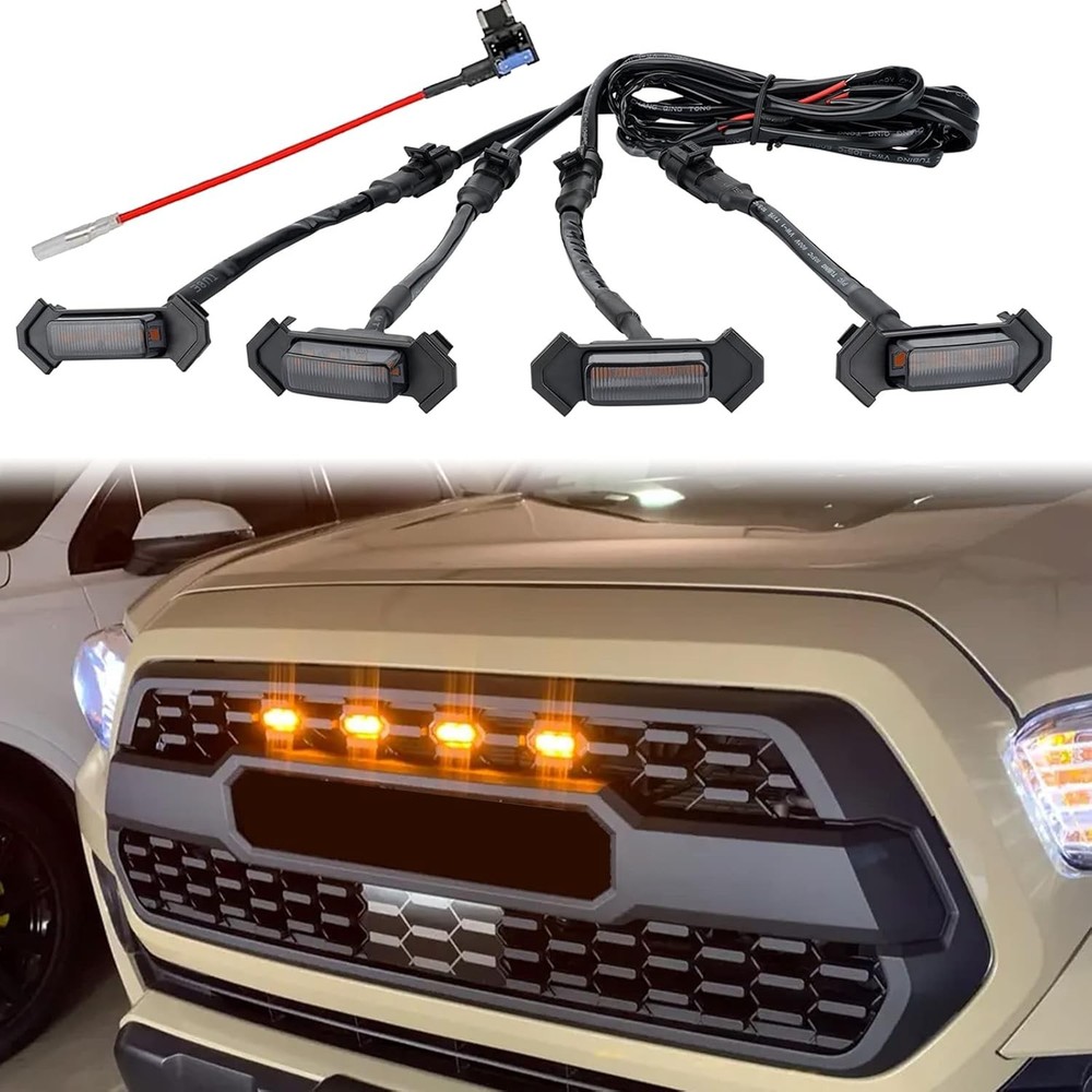 LED Grill Lights for 2016-2022 Aftermarket Toyota Tacoma TRD PRO Grille with Har