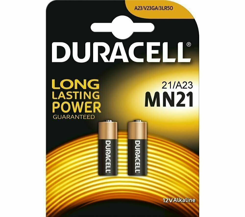 2 Pcs Duracell A23 23A, A23BP, GP23, MN21, 21/23 12V Alkaline Battery