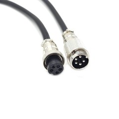 1.64 Ft GX16 5 Pin Male To Female Aviation Cable Adapter 7A 125V 20AWG